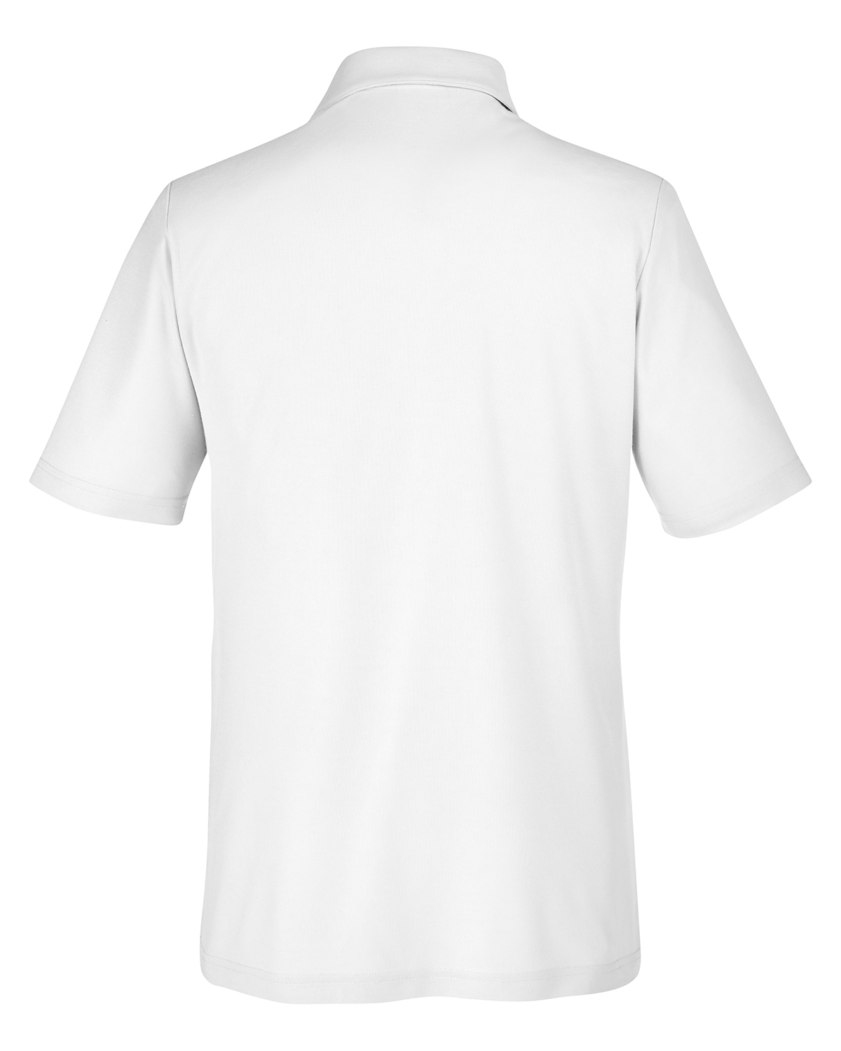 Am image of a Custom Core 365 Men's Fusion ChromaSoft™ Pique Polo in White!
