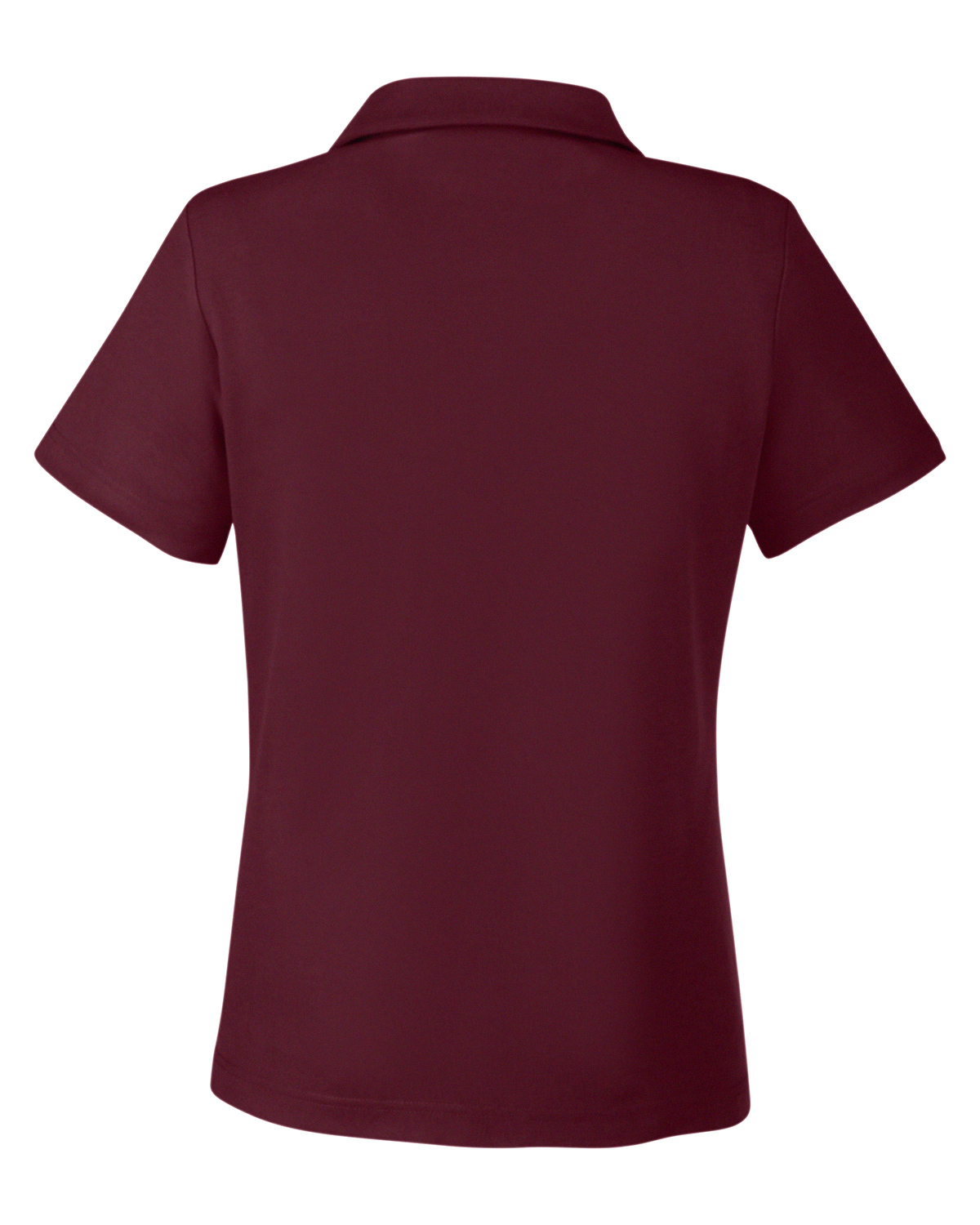Am image of a Custom Core 365 Ladies Fusion ChromaSoft Pique Polo in Burgundy!