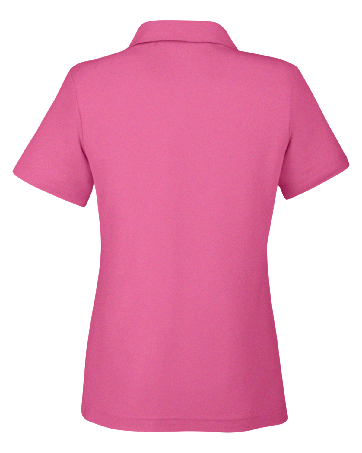 Am image of a Custom Core 365 Ladies Fusion ChromaSoft Pique Polo in Charity Pink!