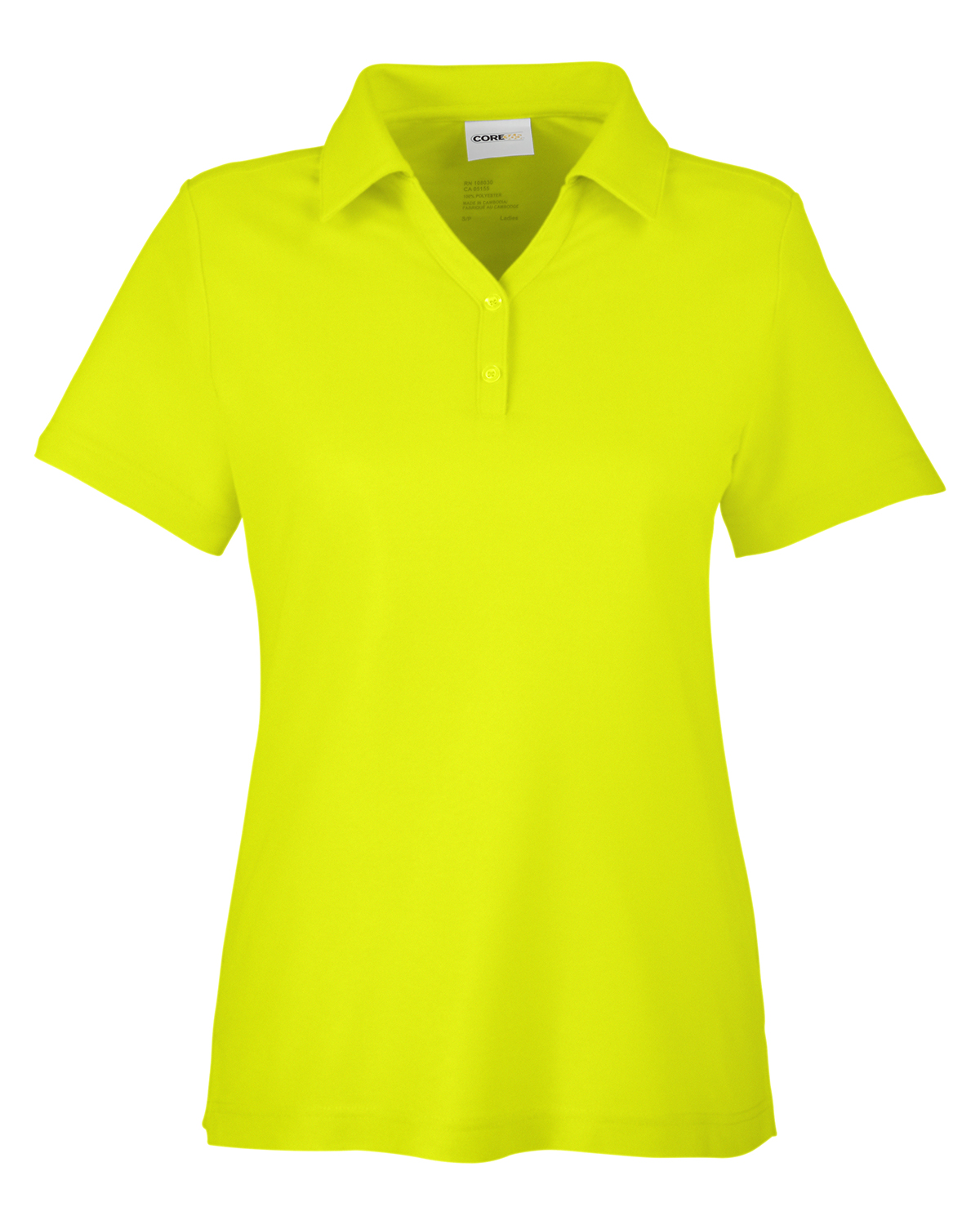 Core 365 Ladies Fusion ChromaSoft Pique Polo in Safety Yellow