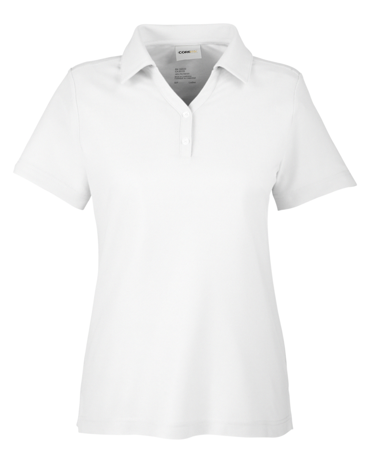 Core 365 Ladies Fusion ChromaSoft Pique Polo in White