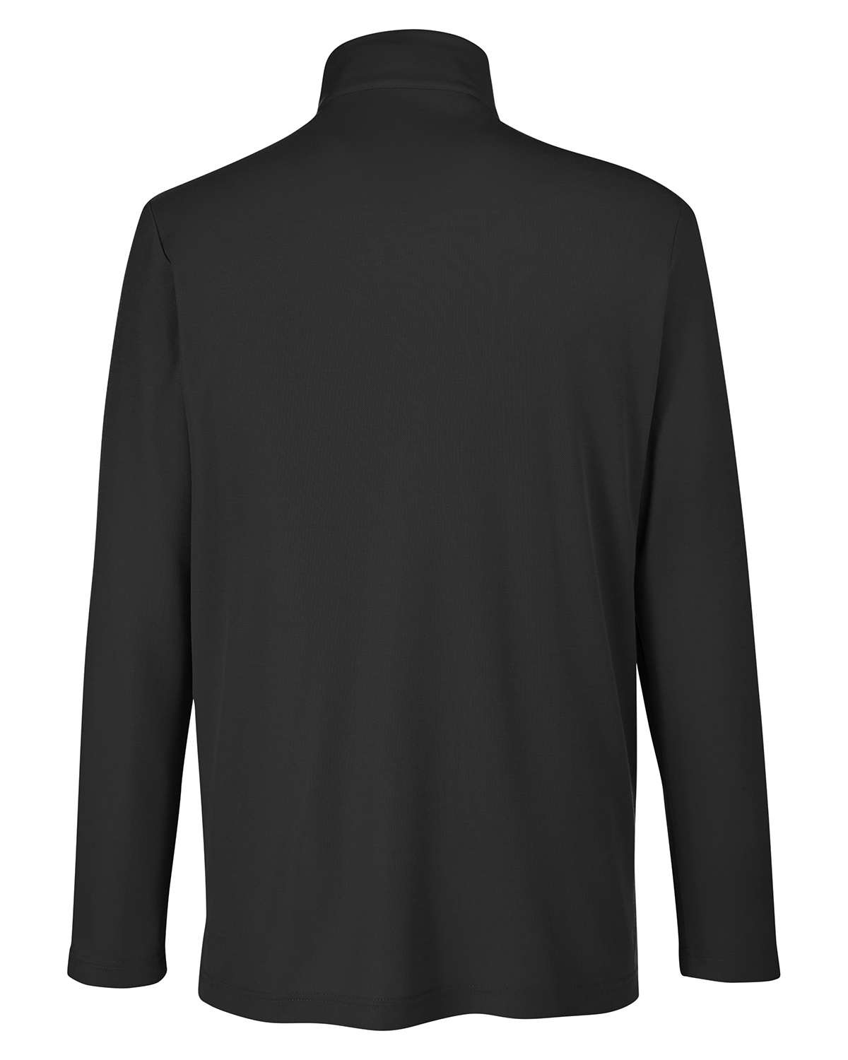 Am image of a Custom Core 365 Men's Fusion ChromaSoft™ Pique Quarter Zip in Black!