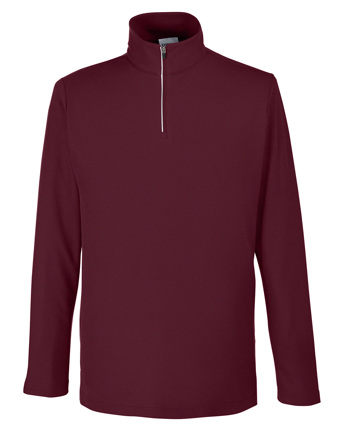 Core 365 Men's Fusion ChromaSoft™ Pique Quarter Zip in Burgundy