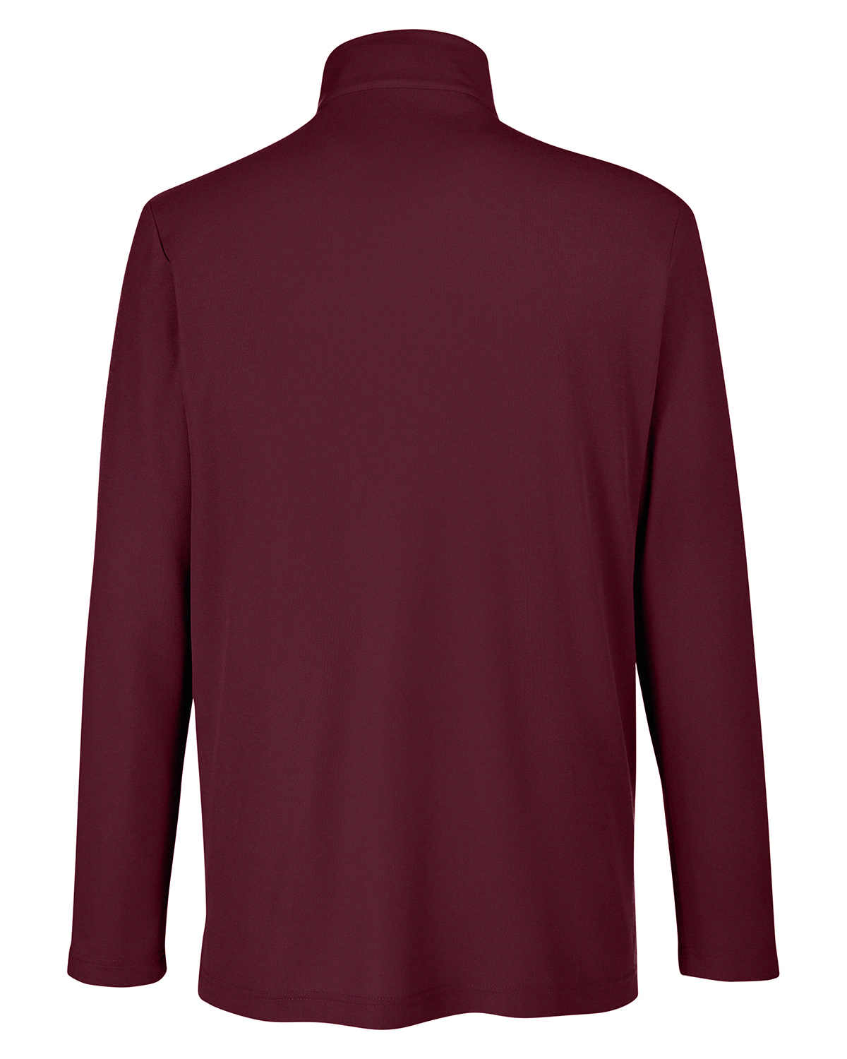 Am image of a Custom Core 365 Men's Fusion ChromaSoft™ Pique Quarter Zip in Burgundy!