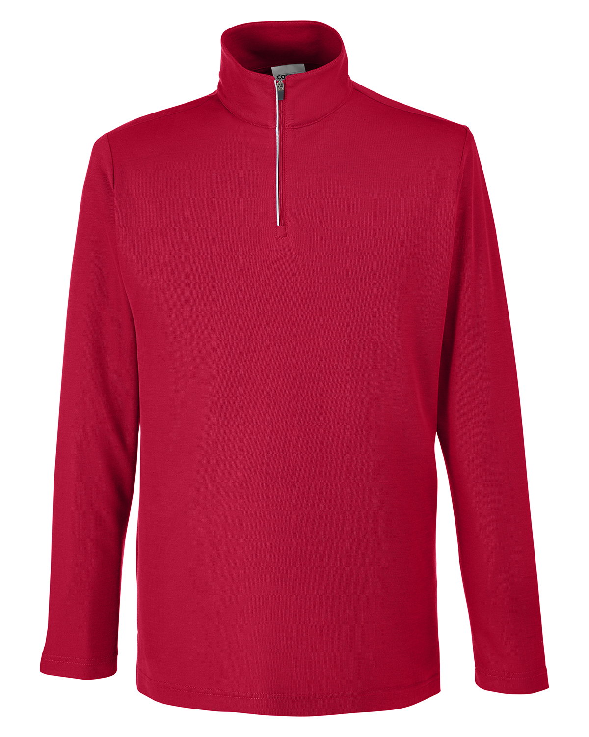 Core 365 Men's Fusion ChromaSoft™ Pique Quarter Zip in Classic Red