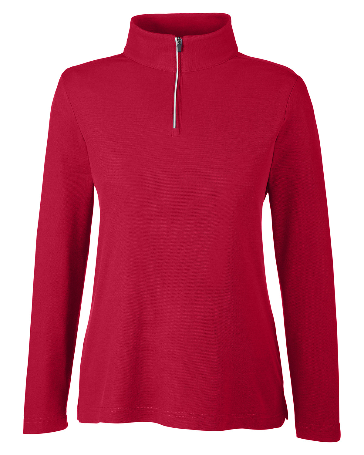 Core 365 Ladies Fusion ChromaSoft Pique Quarter Zip in Classic Red