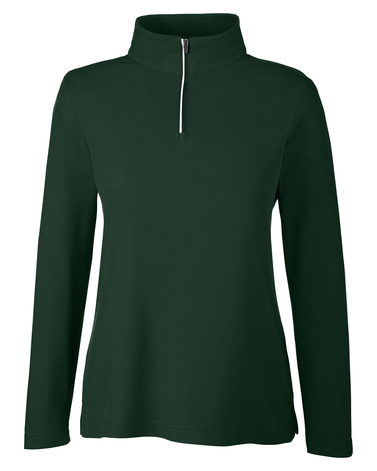 Core 365 Ladies Fusion ChromaSoft Pique Quarter Zip in Forest