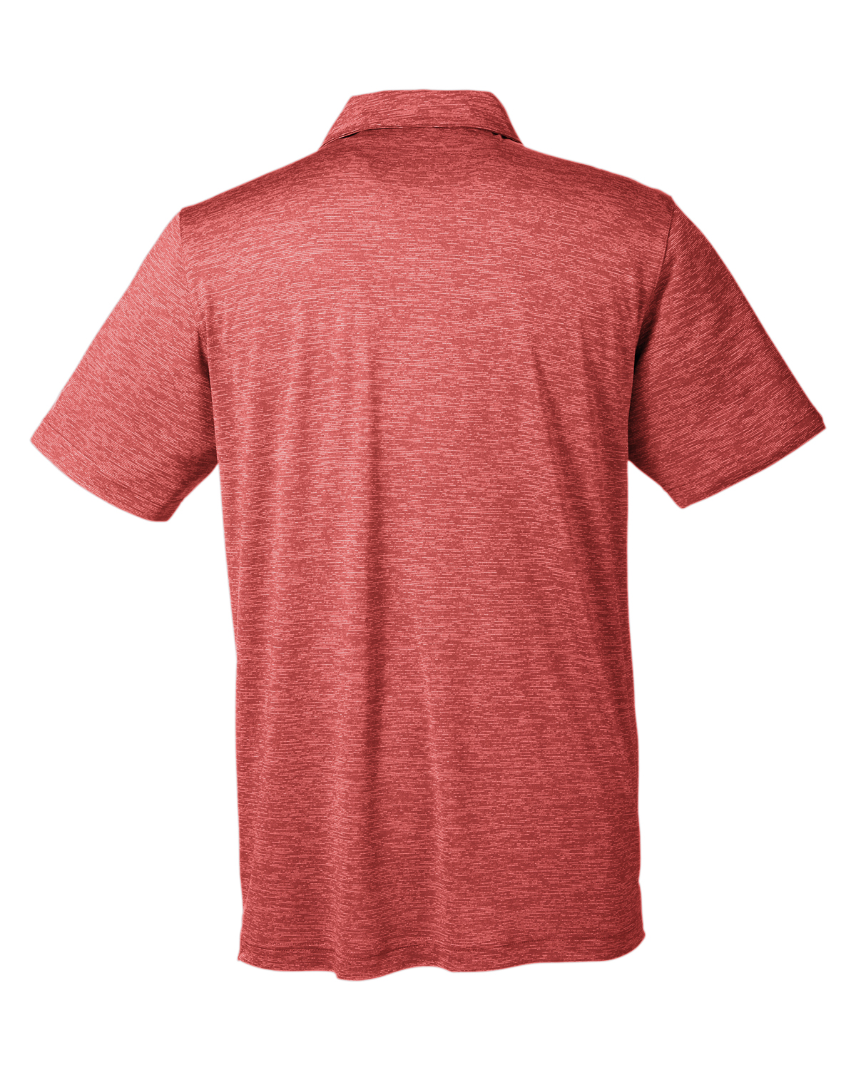 Am image of a Custom Puma Golf Men's Icon Heather Polo in High Risk Red!