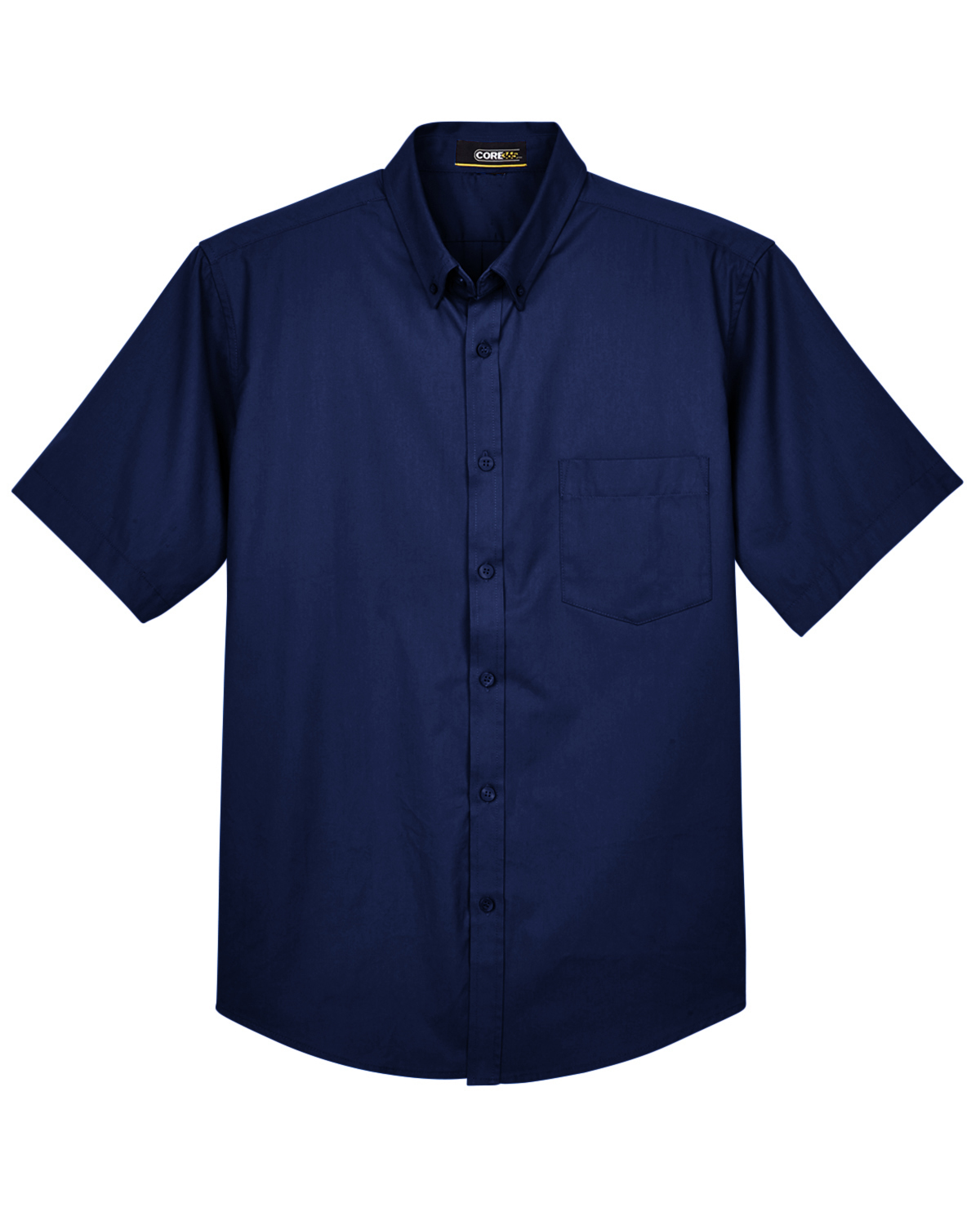 Core 365 Men's Optimum Short Sleeve Twill Shirt in Classic Navy