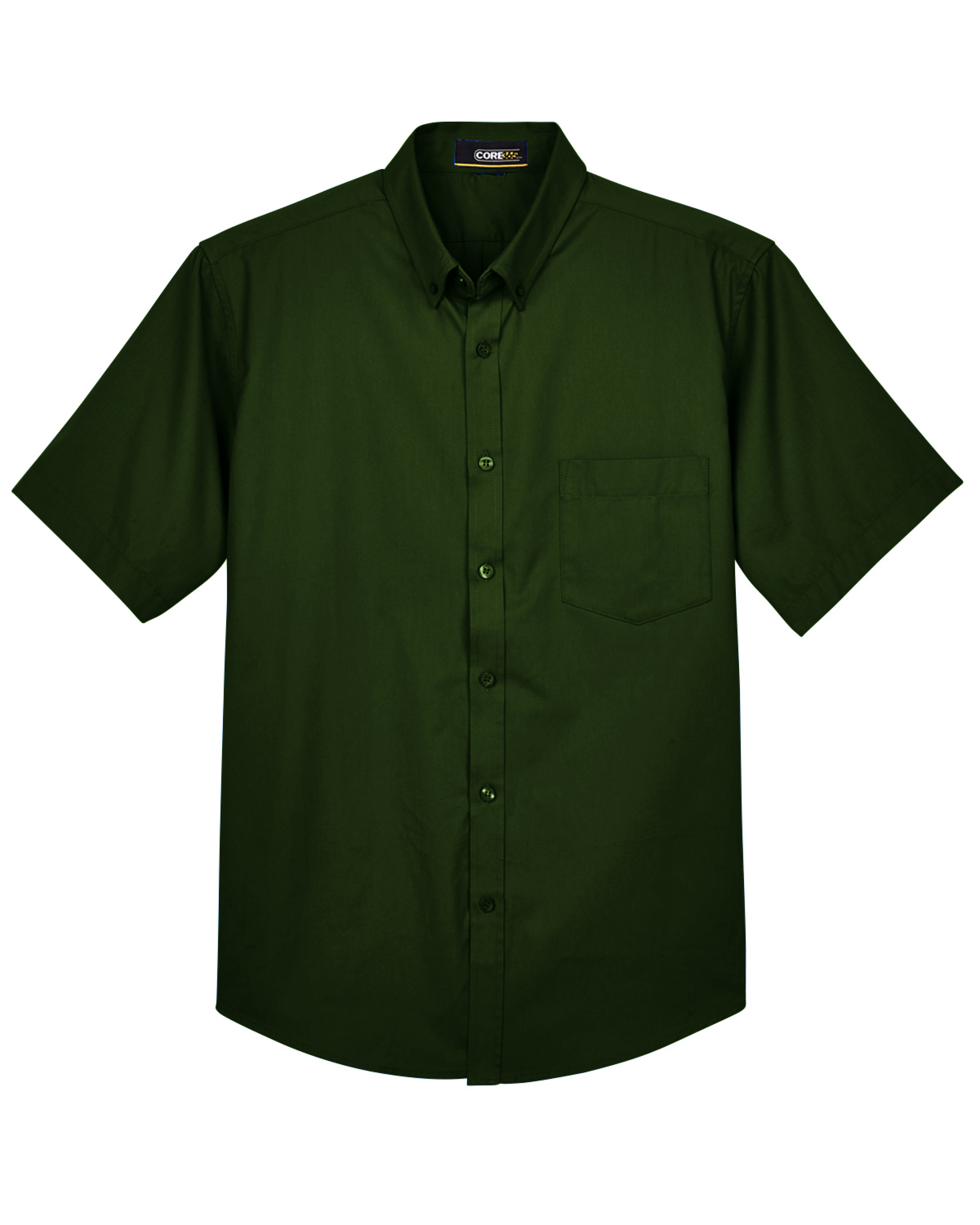 Core 365 Men's Optimum Short Sleeve Twill Shirt in Forest