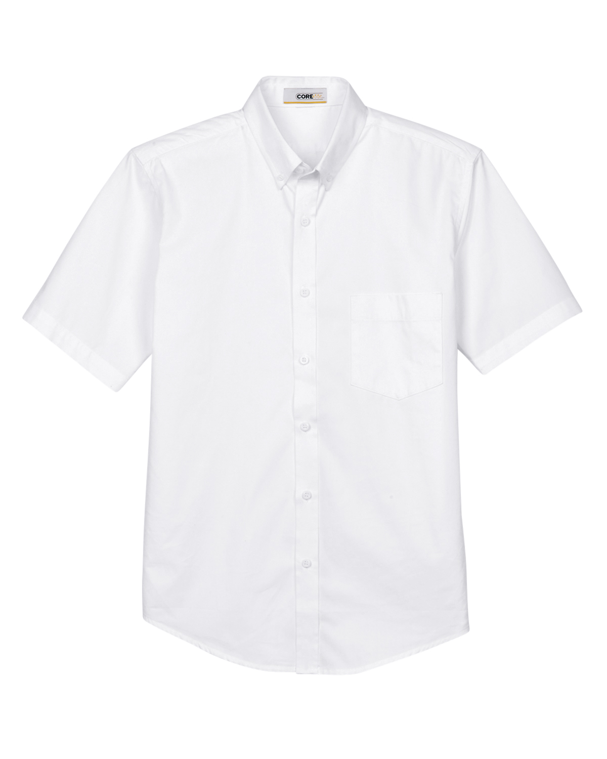 Core 365 Men's Optimum Short Sleeve Twill Shirt in White