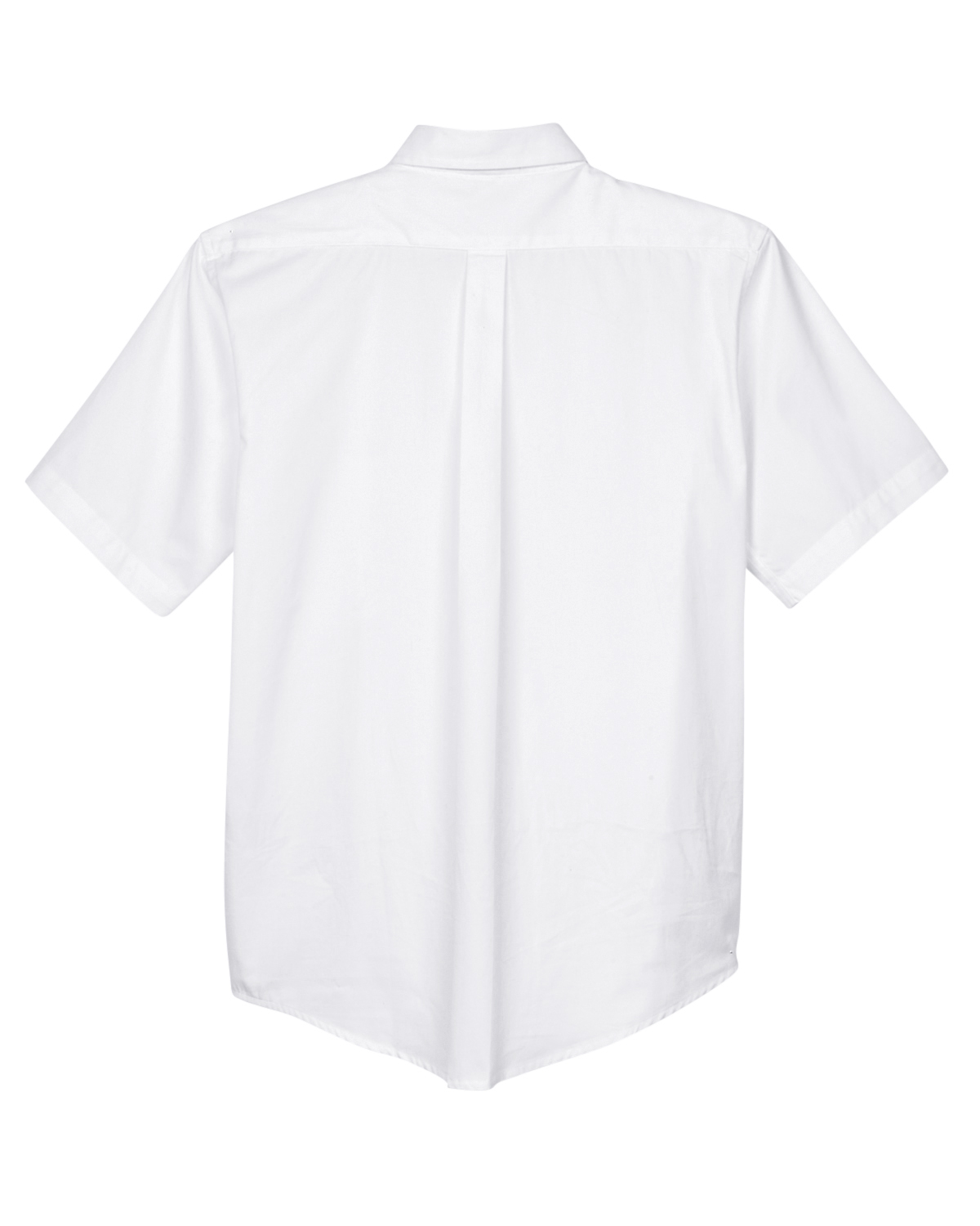 Am image of a Custom Core 365 Men's Optimum Short Sleeve Twill Shirt in White!