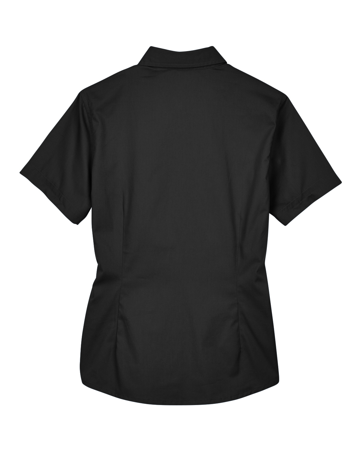 Am image of a Custom Core 365 Ladies' Optimum Short Sleeve Twill Shirt in Black!