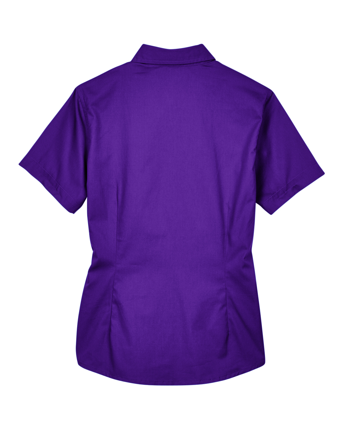 Am image of a Custom Core 365 Ladies' Optimum Short Sleeve Twill Shirt in Campus Purple!