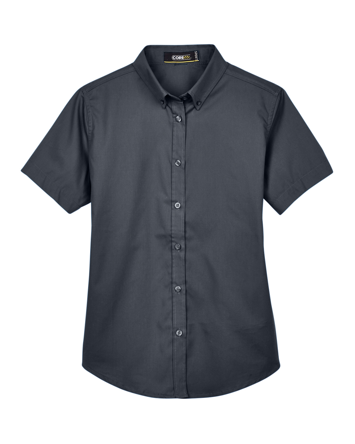 Core 365 Ladies' Optimum Short Sleeve Twill Shirt in Carbon
