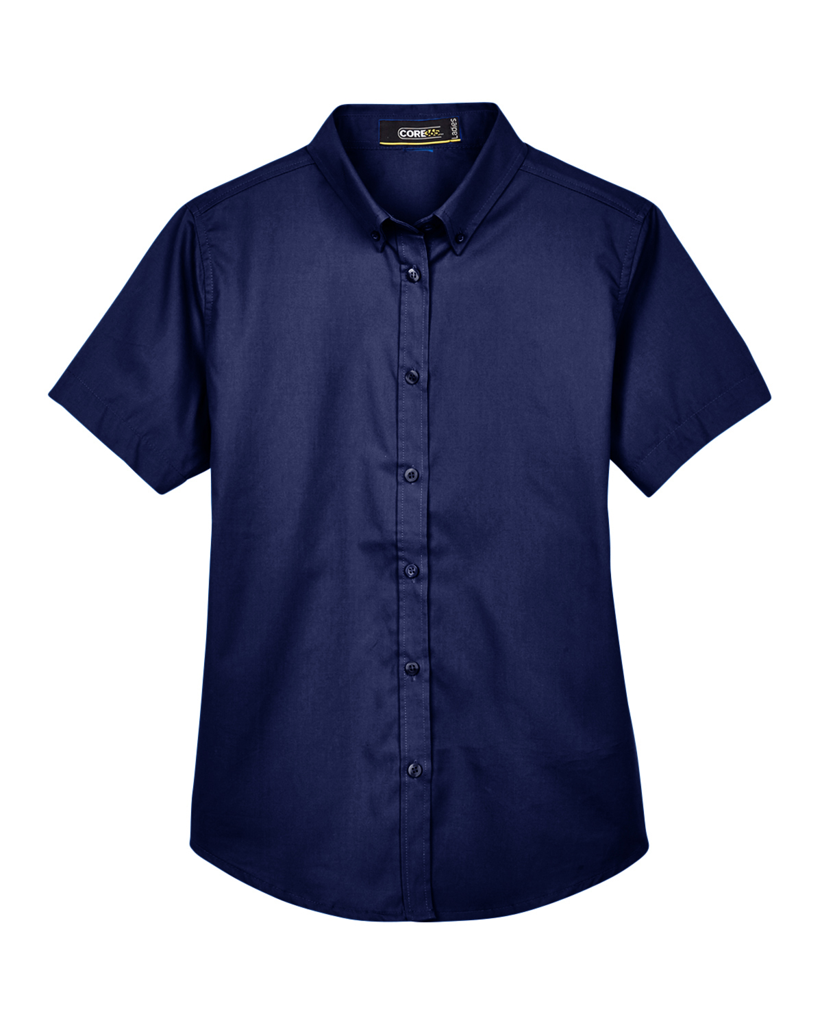 Core 365 Ladies' Optimum Short Sleeve Twill Shirt in Classic Navy