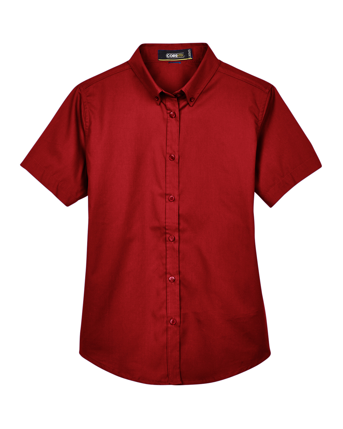 Core 365 Ladies' Optimum Short Sleeve Twill Shirt in Classic Red