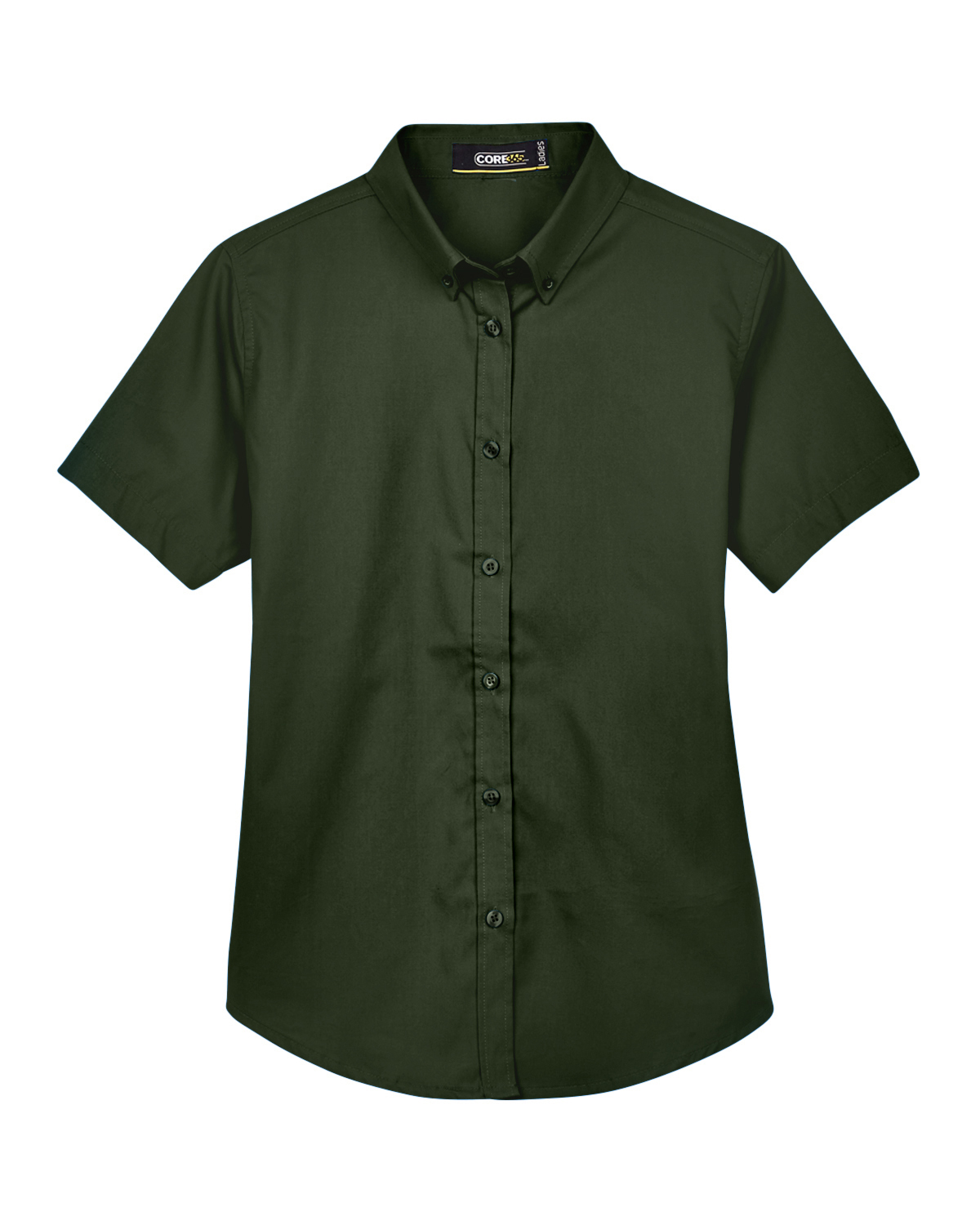 Core 365 Ladies' Optimum Short Sleeve Twill Shirt in Forest