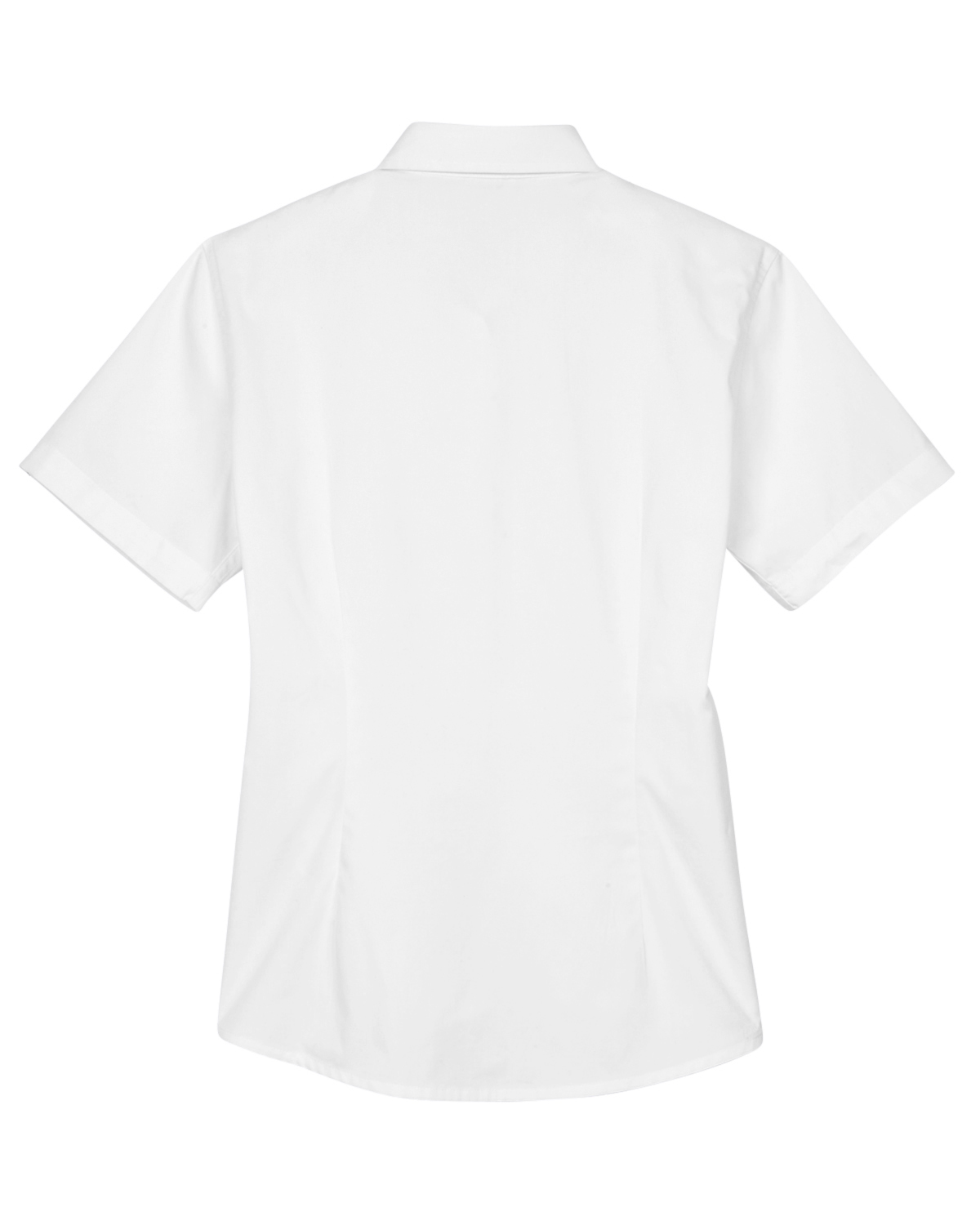 Am image of a Custom Core 365 Ladies' Optimum Short Sleeve Twill Shirt in White!