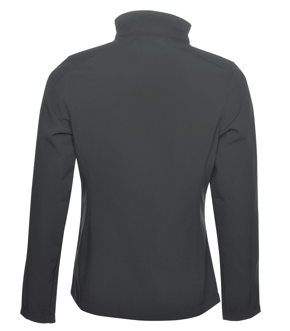 Am image of a Custom Coal Harbour Everyday Soft Shell Ladies Jacket in Graphite!
