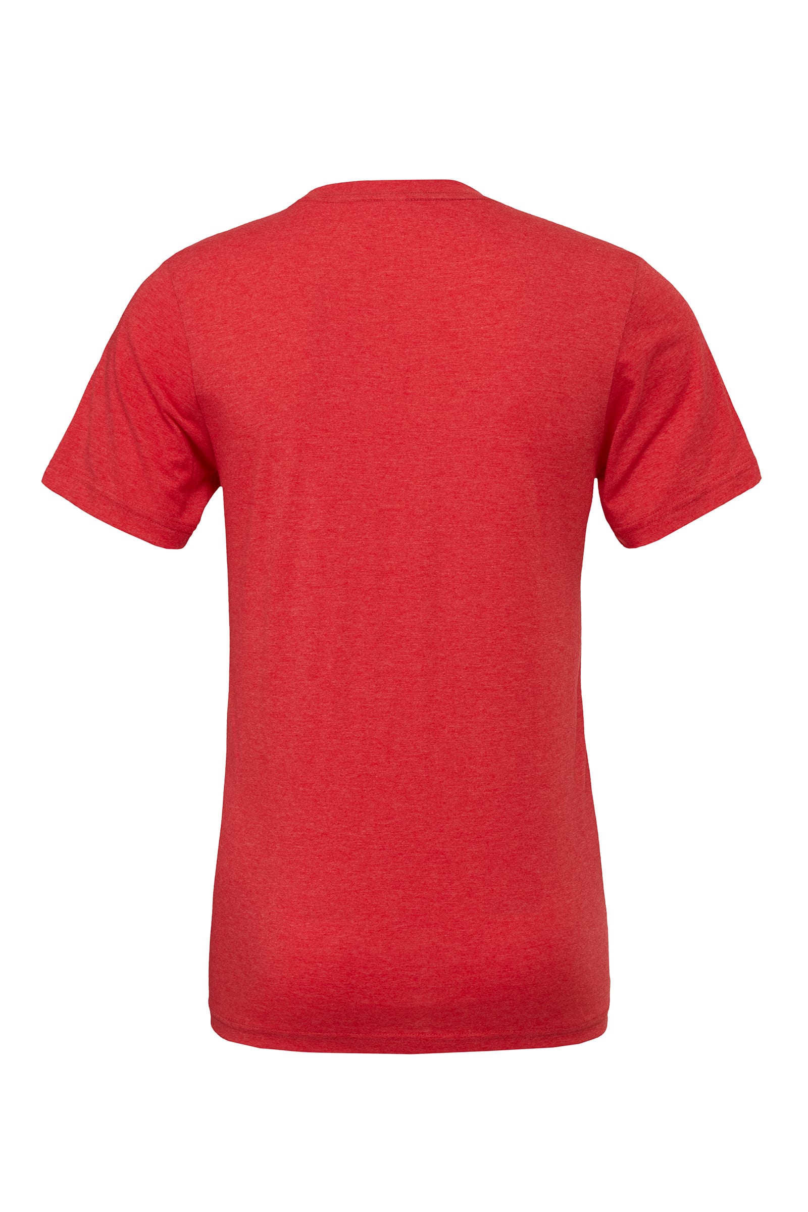 Am image of a Custom Bella and Canvas Unisex Triblend Tee in Red Triblend!
