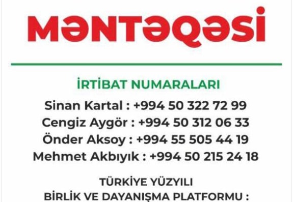 Türkiyə səfirliyi Azərbaycan vətəndaşlarına müraciət edib