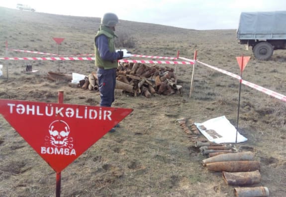 Azad edilən ərazilərdə daha 98 mina aşkarlanıb
