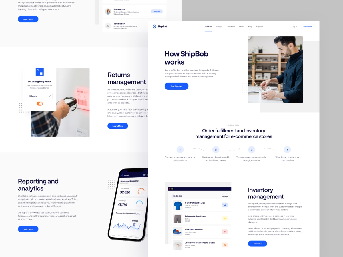 ShipBob Website project thumbnail