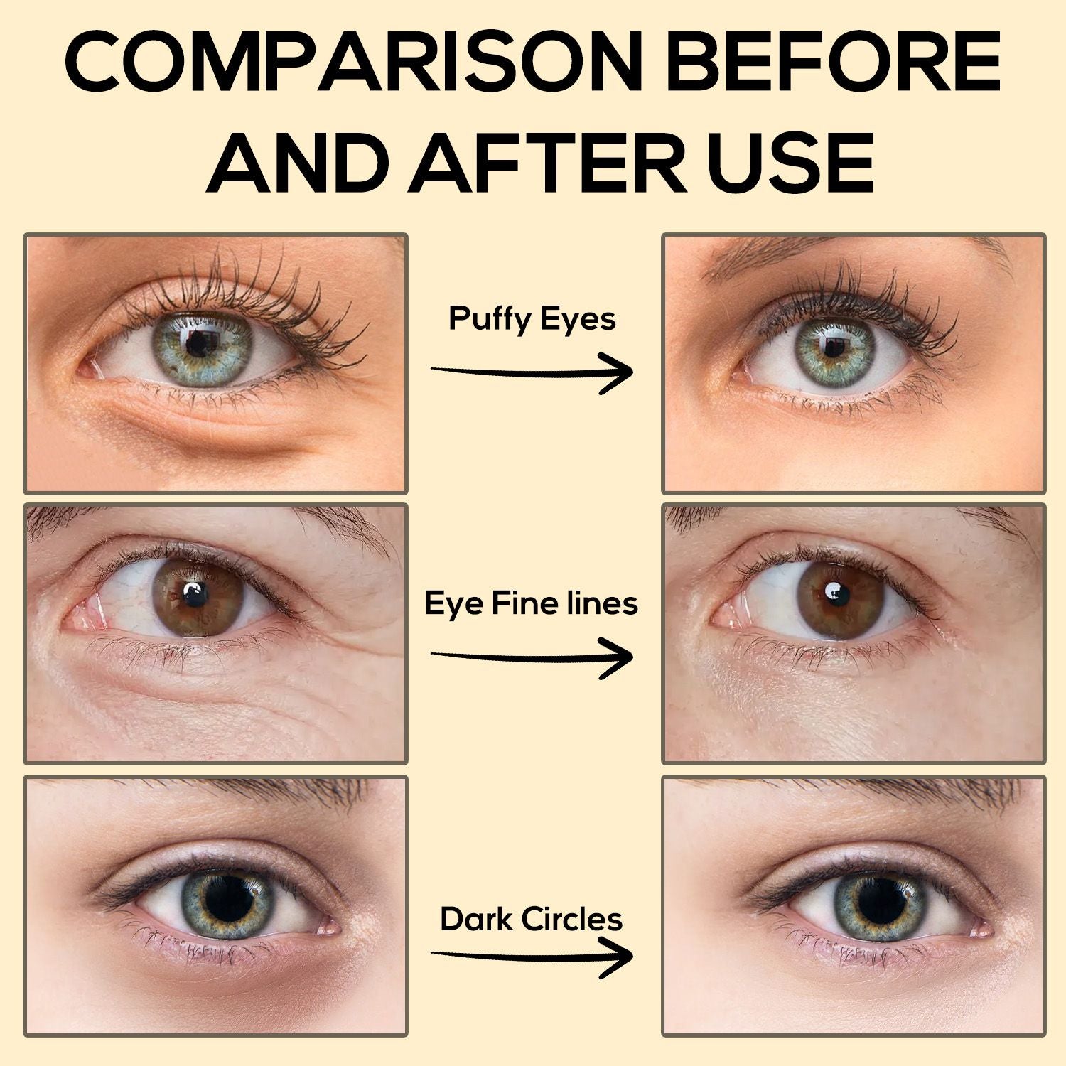 Golden Peptide Collagen Eye Mask Patches for Puffy Eyes & Dark Circles, 60 Ct, view 4