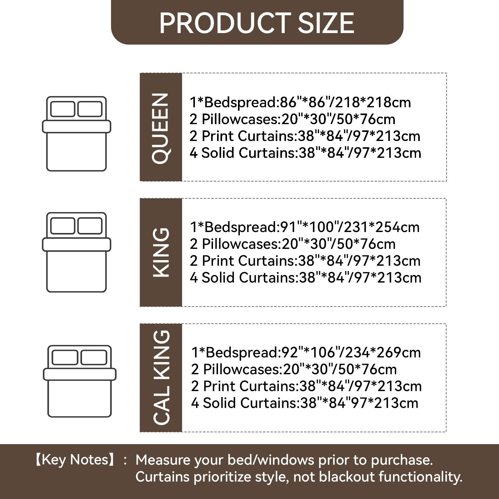 Queen 9-Piece Bedspread & Curtain Set — Geometric Diamond Print, view 4