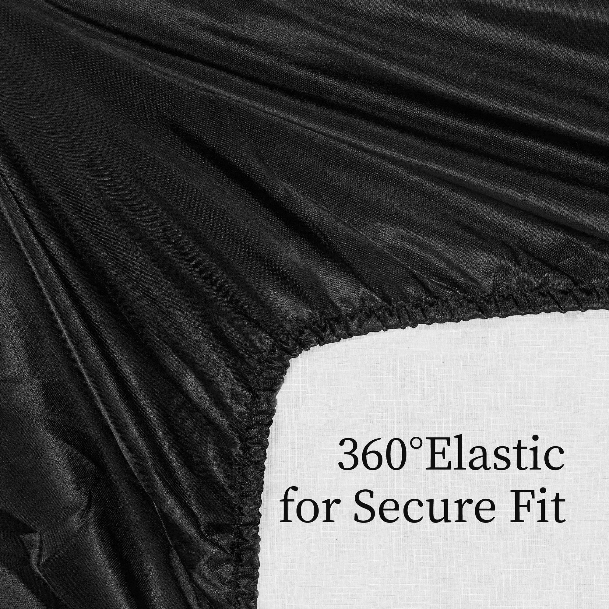 Black Satin King Sheet Set – 4-Piece Silky Bedding, 15" Deep Pocket, view 7