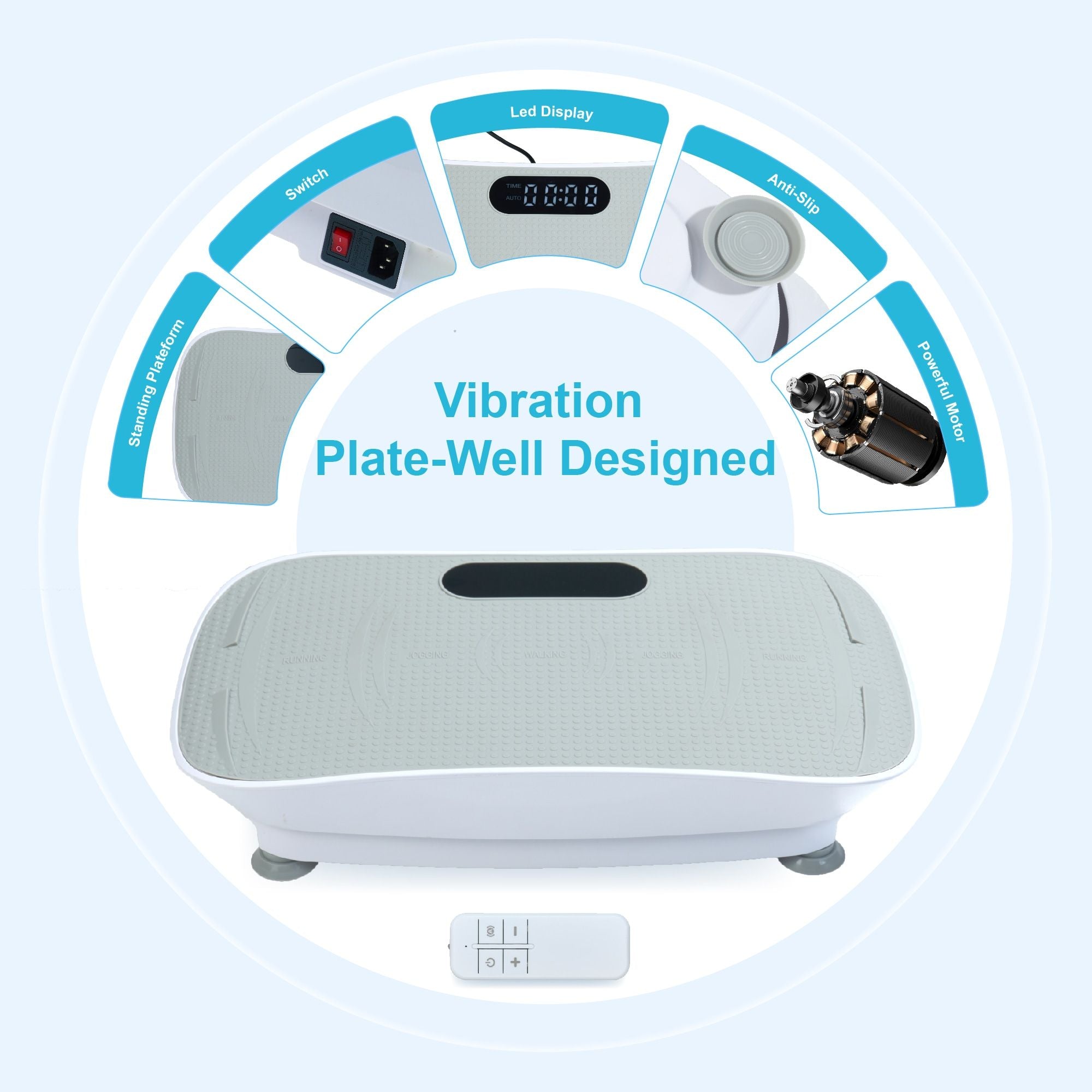 Vibration Platform Fitness Machine — Silent Motor, 10-Speed, Bluetooth, view 6