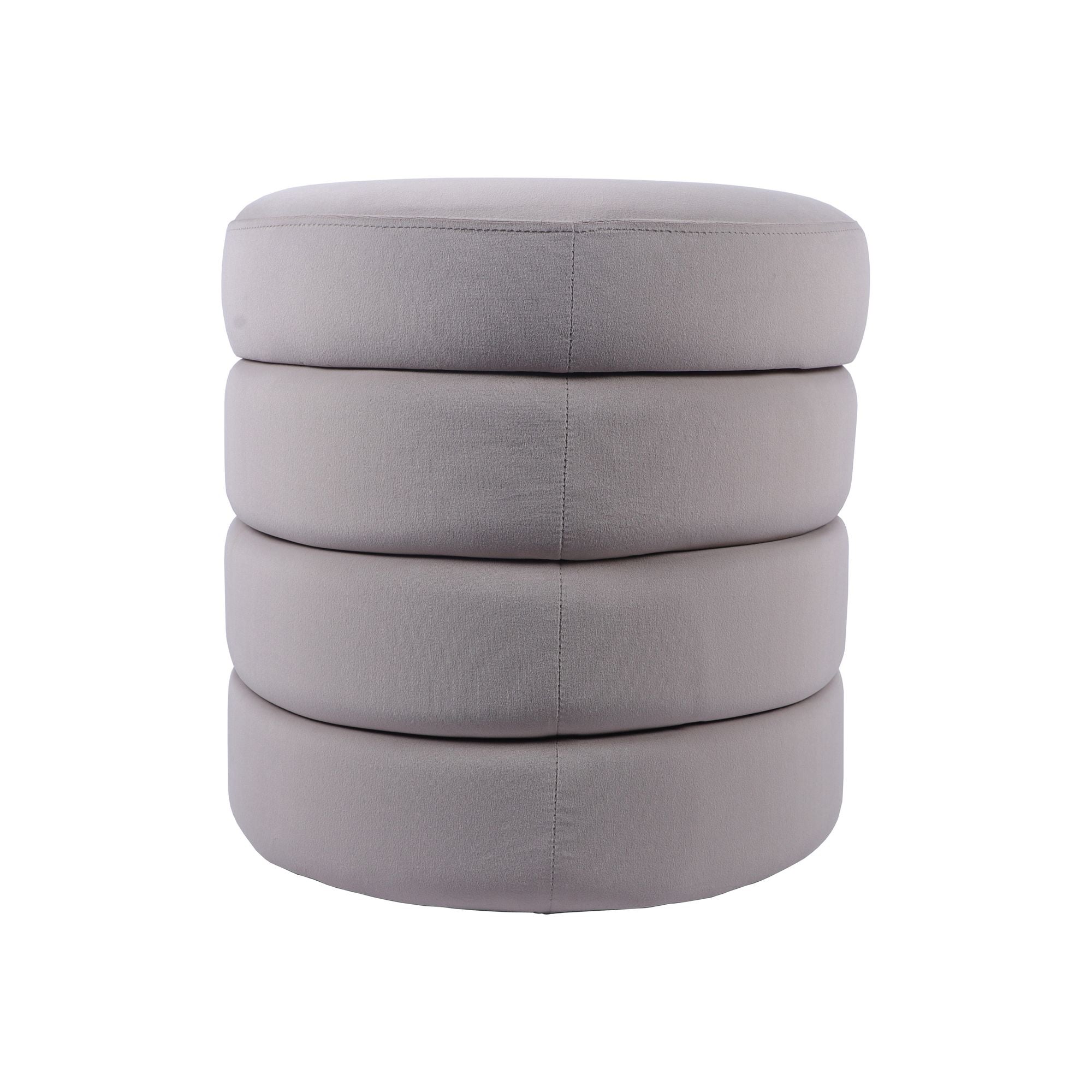 Taupe Velvet Storage Ottoman Bench with 37-Inch Compartment, view 7