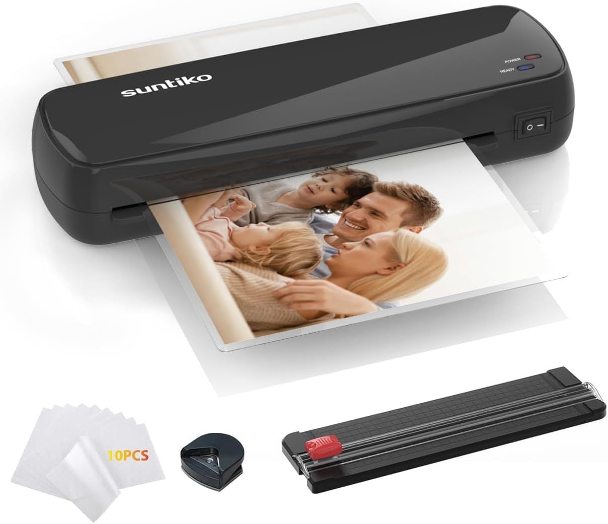 Suntiko A4 Laminator Machine with Pouches, Trimmer & Corner Punch