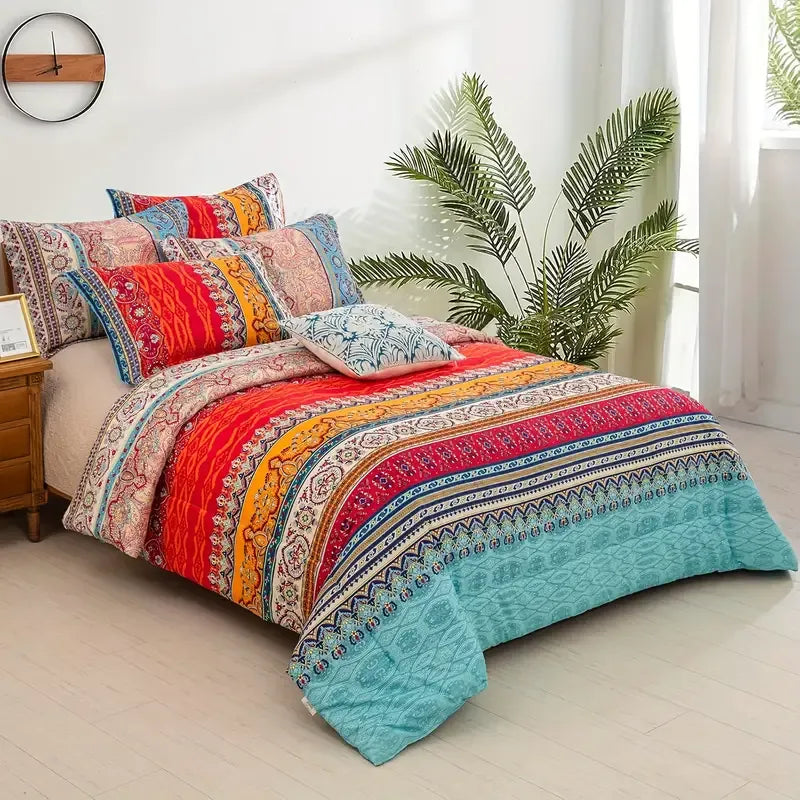 Twin Duvet Cover Set — Bohemian Mandala Print, 2-Piece with Pillowcase, view 2