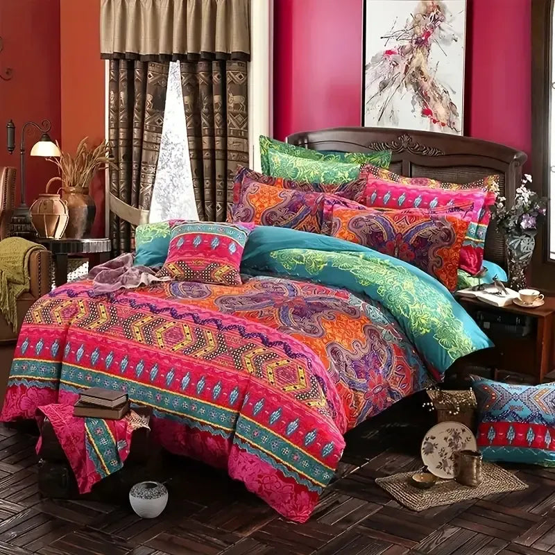 Twin Duvet Cover Set — Bohemian Mandala Print, 2-Piece with Pillowcase, view 3