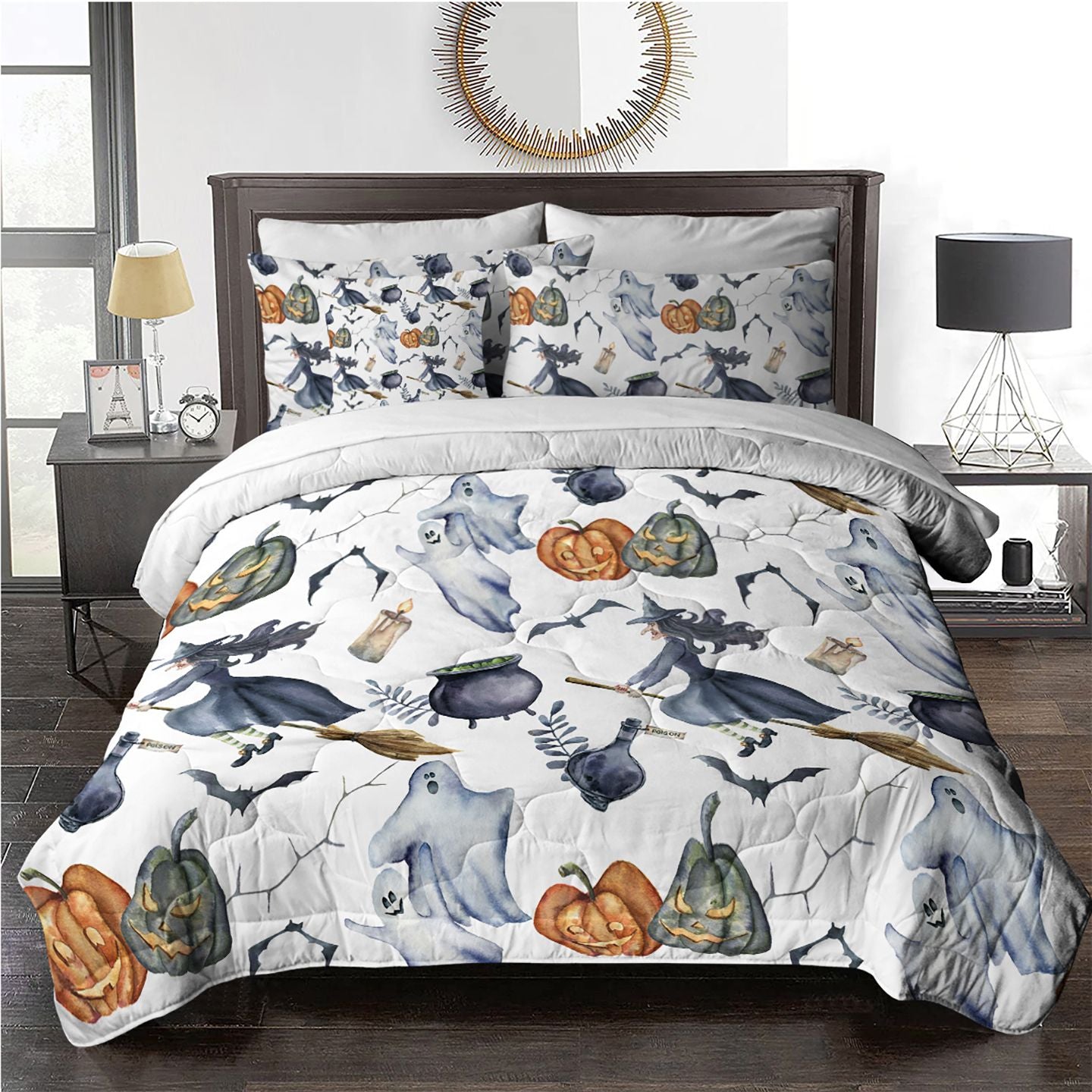Halloween Witch & Ghost 8-Piece Bed-in-a-Bag Comforter Set, view 4