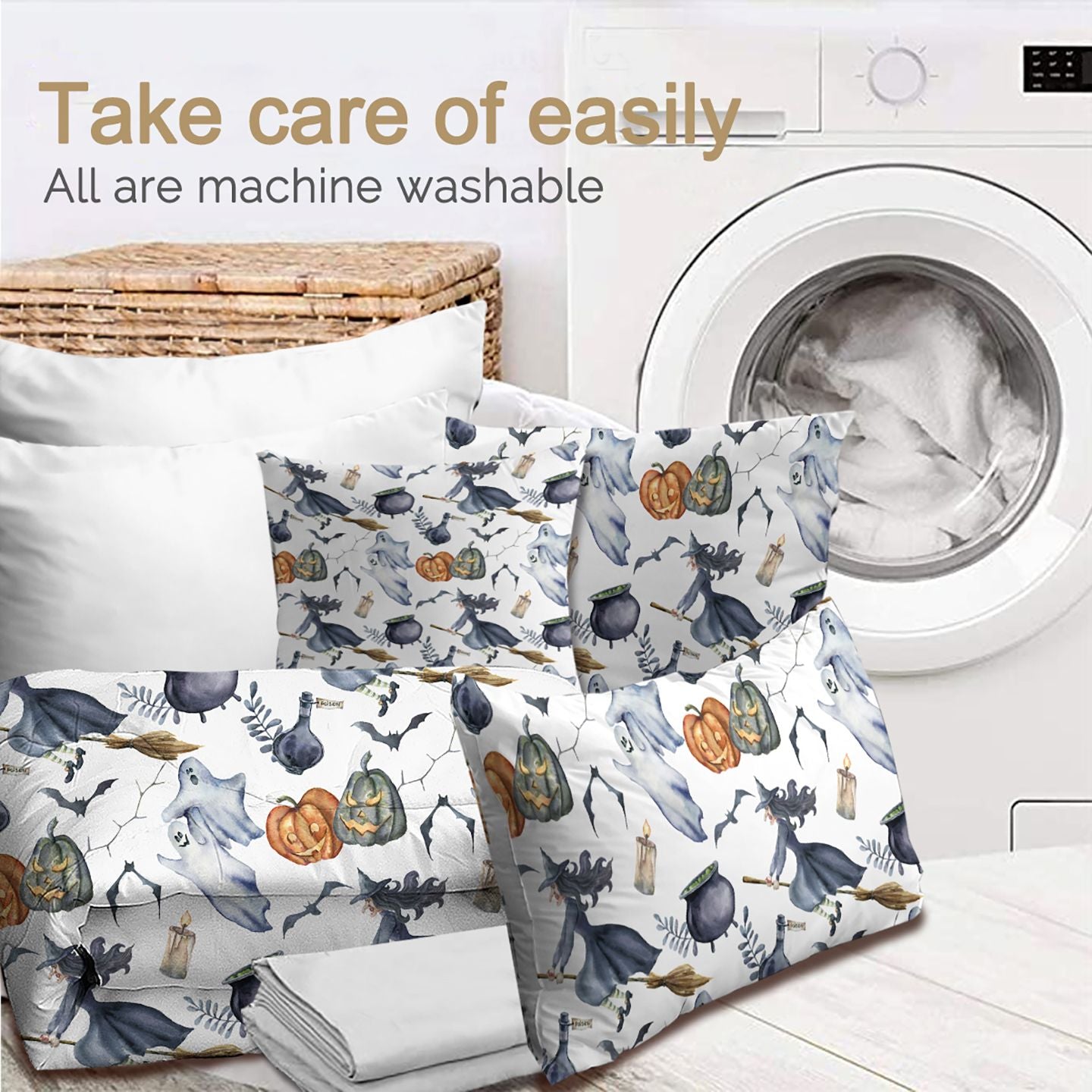 Halloween Witch & Ghost 8-Piece Bed-in-a-Bag Comforter Set, view 7