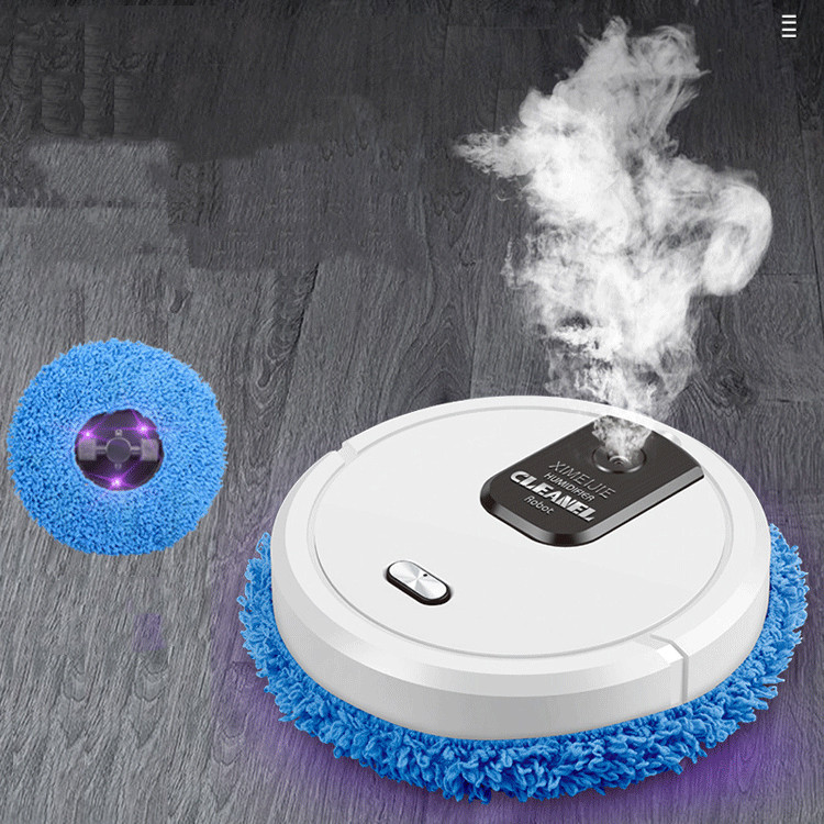 Mini Mopping Robot with Spray Humidifier — Rechargeable Floor Cleaner