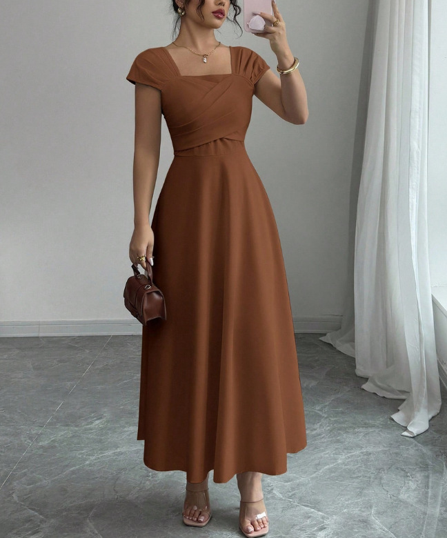 Women's Summer Slimming Waist-Slimming Hepburn-Style Dress, view 3