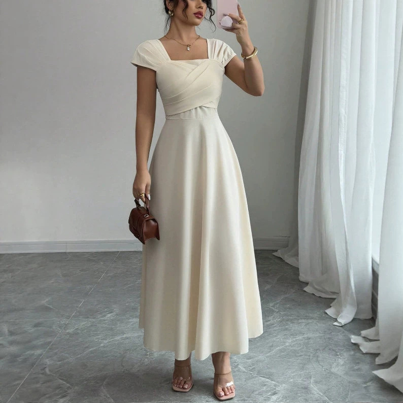 Women's Summer Slimming Waist-Slimming Hepburn-Style Dress, view 2