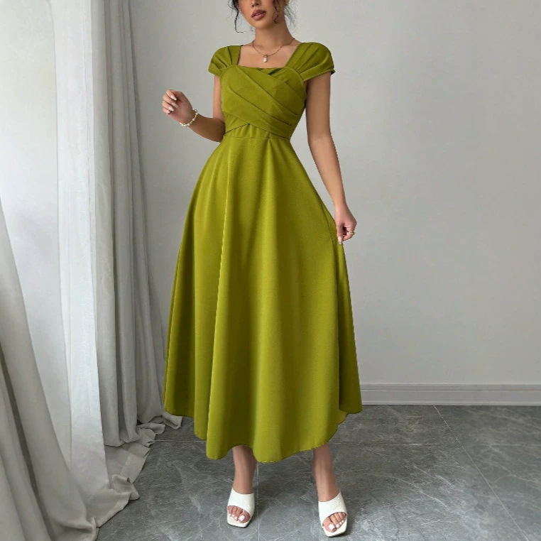 Women's Summer Slimming Waist-Slimming Hepburn-Style Dress, view 5