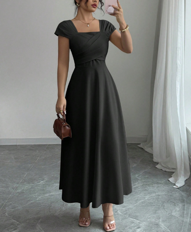 Women's Summer Slimming Waist-Slimming Hepburn-Style Dress, view 8