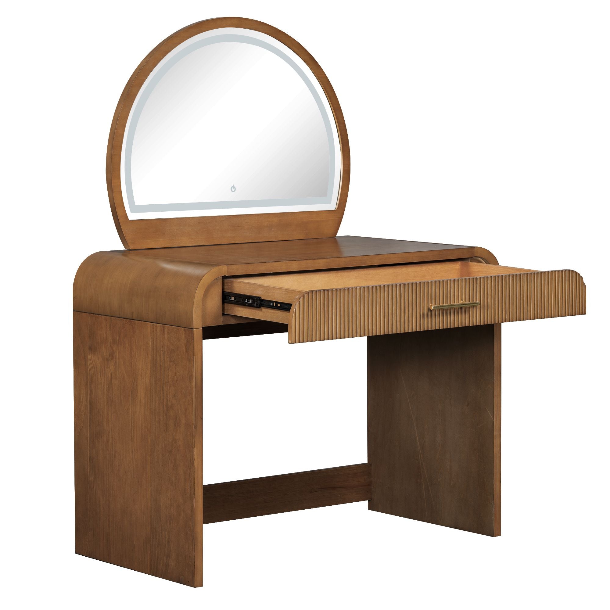39" Makeup Vanity Table with LED Touch Screen Mirror & Drawer, view 8