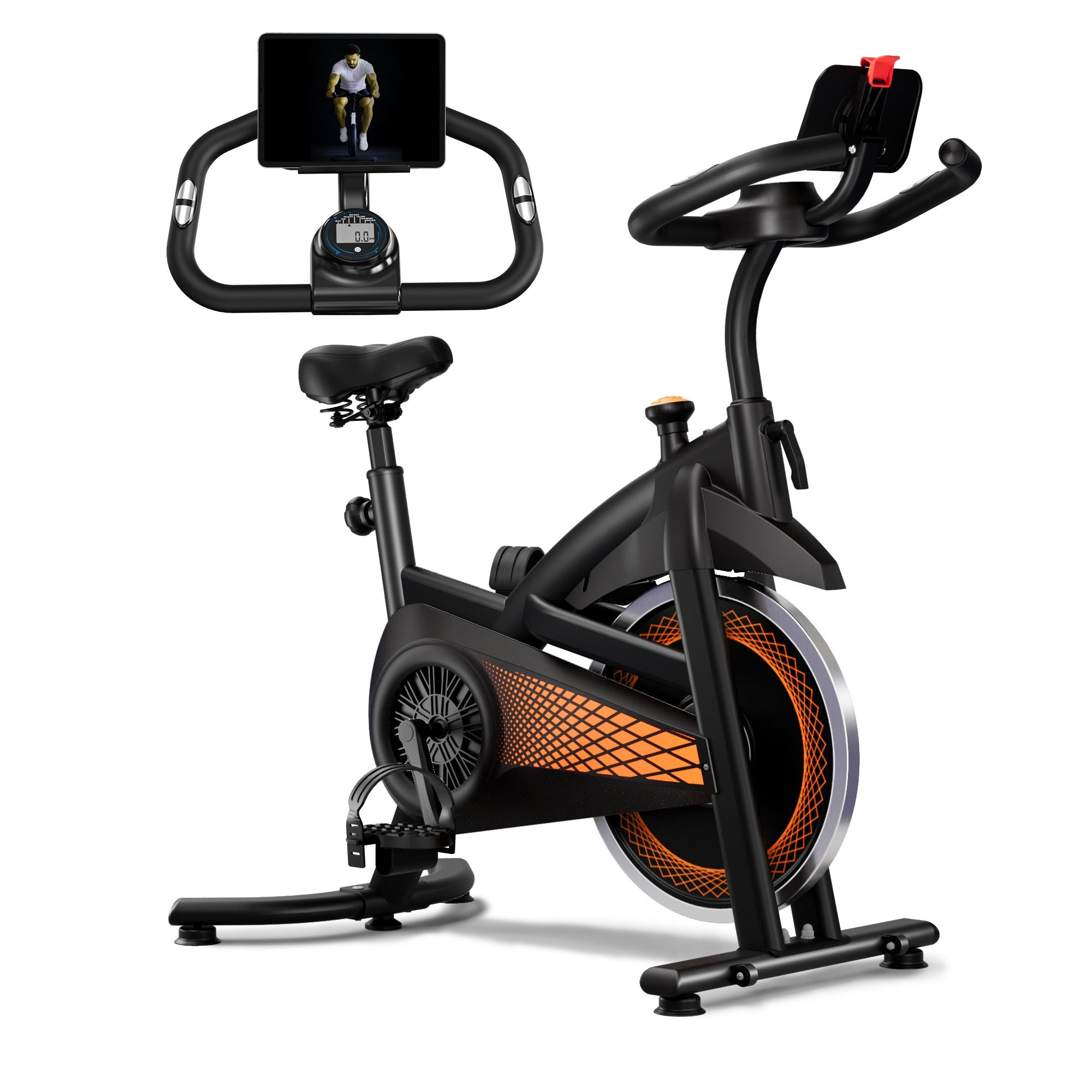 Indoor Exercise Bike — Stationary Cycling Bike, Adjustable Seat & Handlebar, view 3
