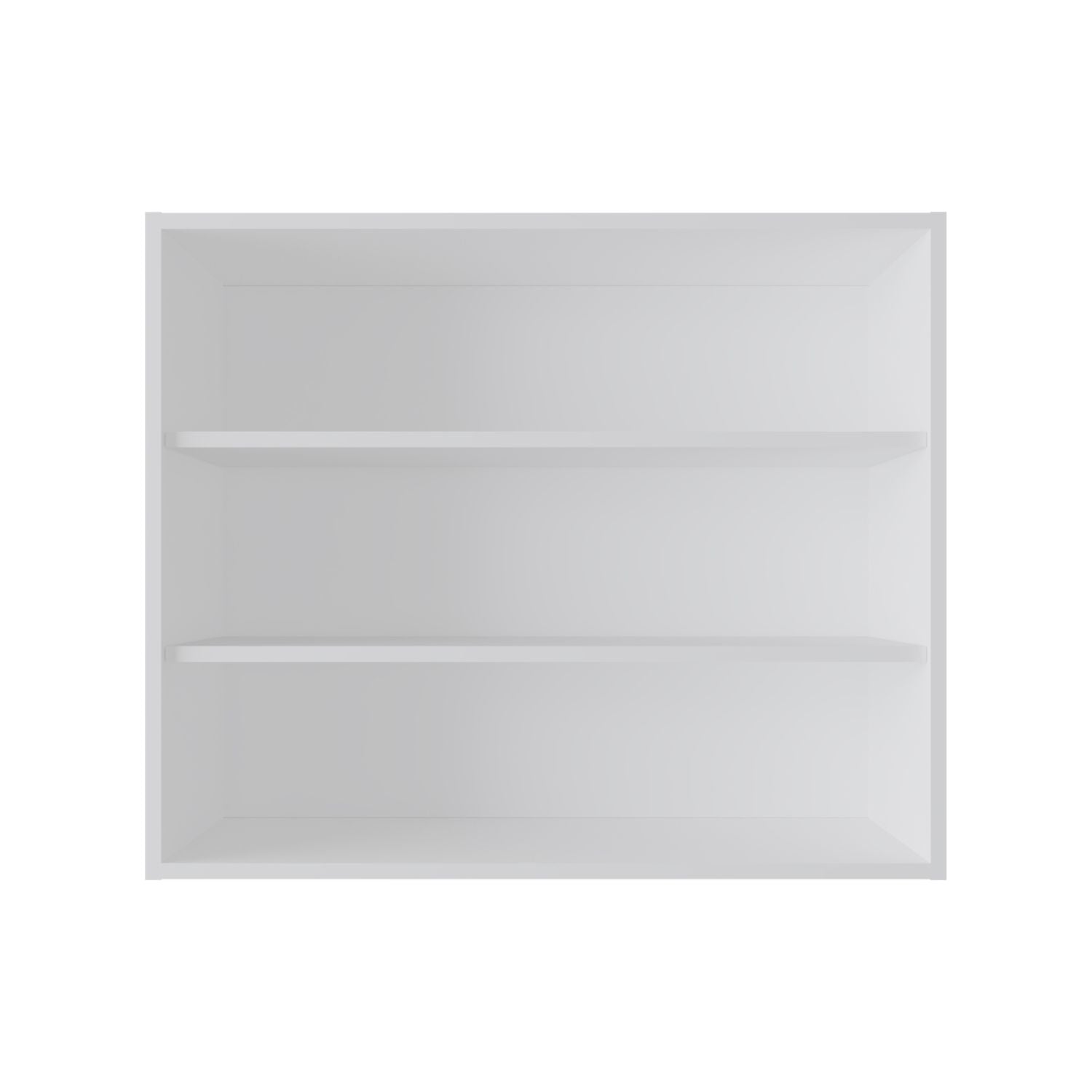 White Wall-Mounted Kitchen Cabinet — 3-Shelf Open Melamine Storage, view 5