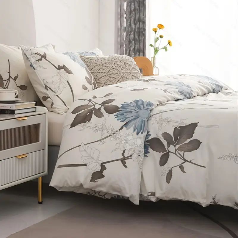 Art-Print Blue Blooms, Twin Duvet Set