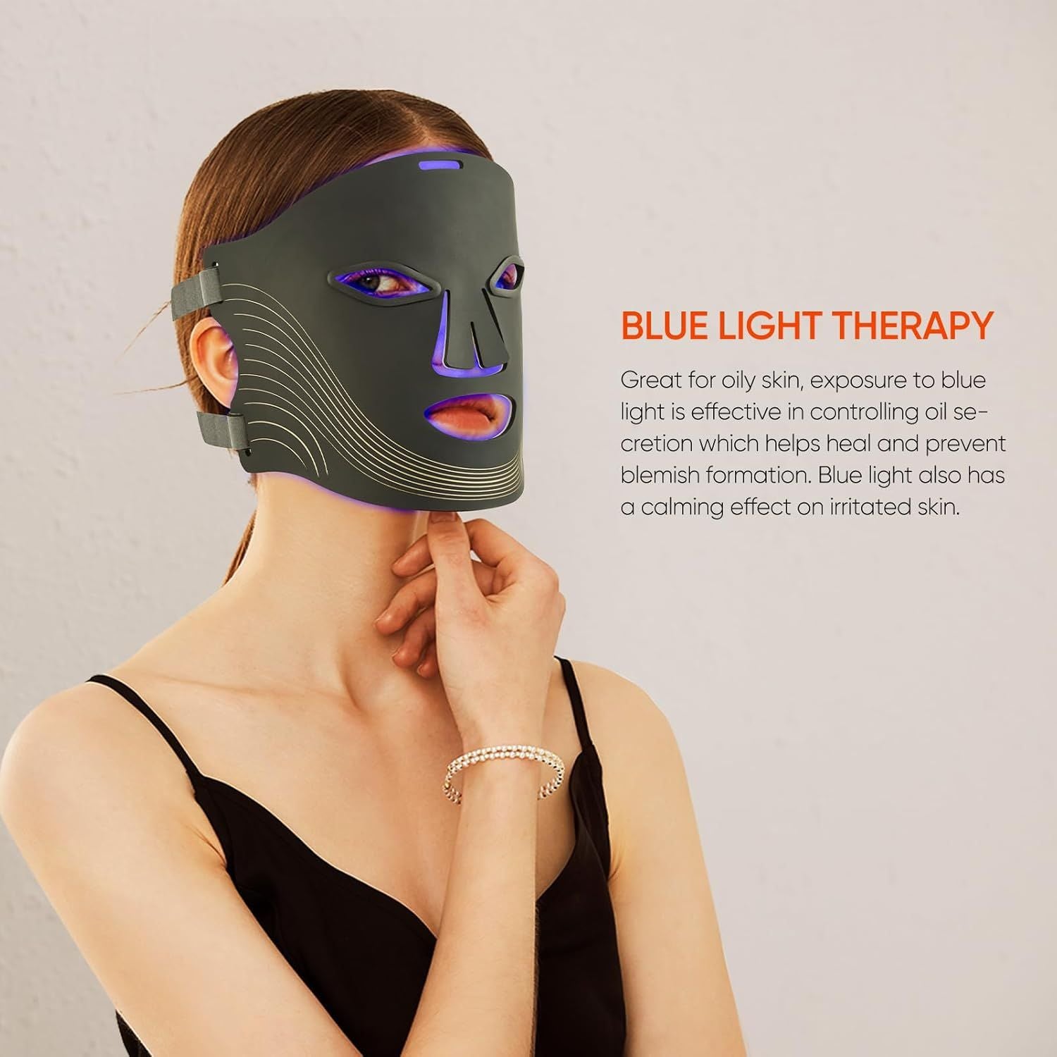 7-Color LED Face Mask — Red Light Therapy for Wrinkles & Acne, view 4