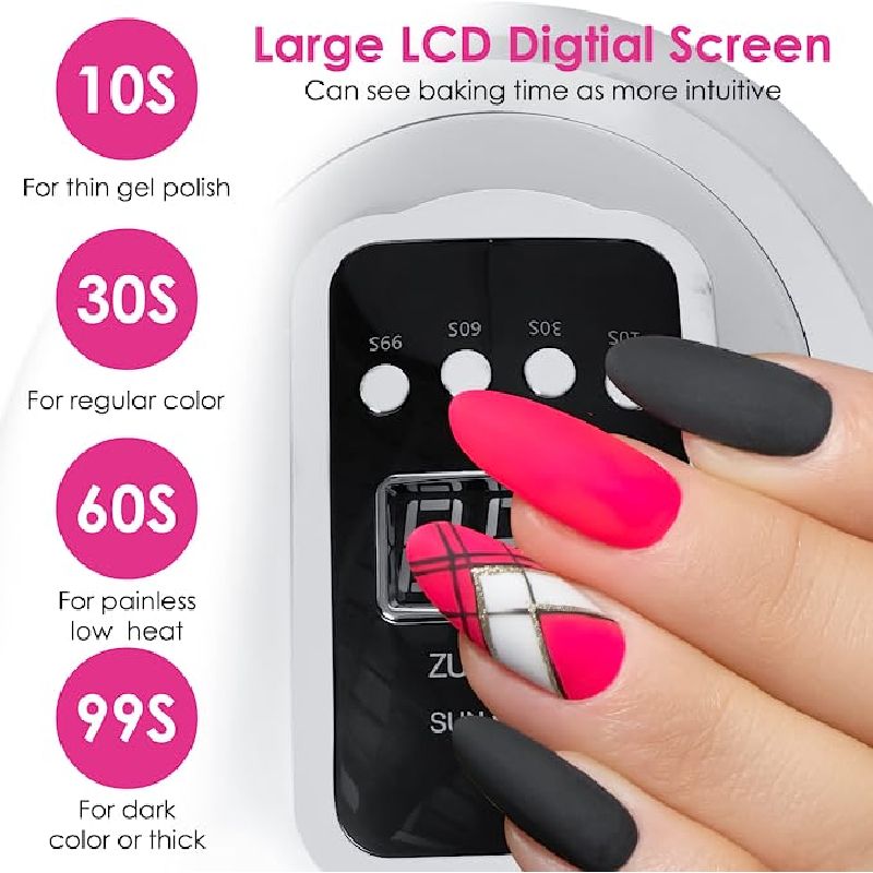 SUN X11 Max UV LED Nail Lamp — 280W Gel Polish Dryer with LCD Timer, view 3