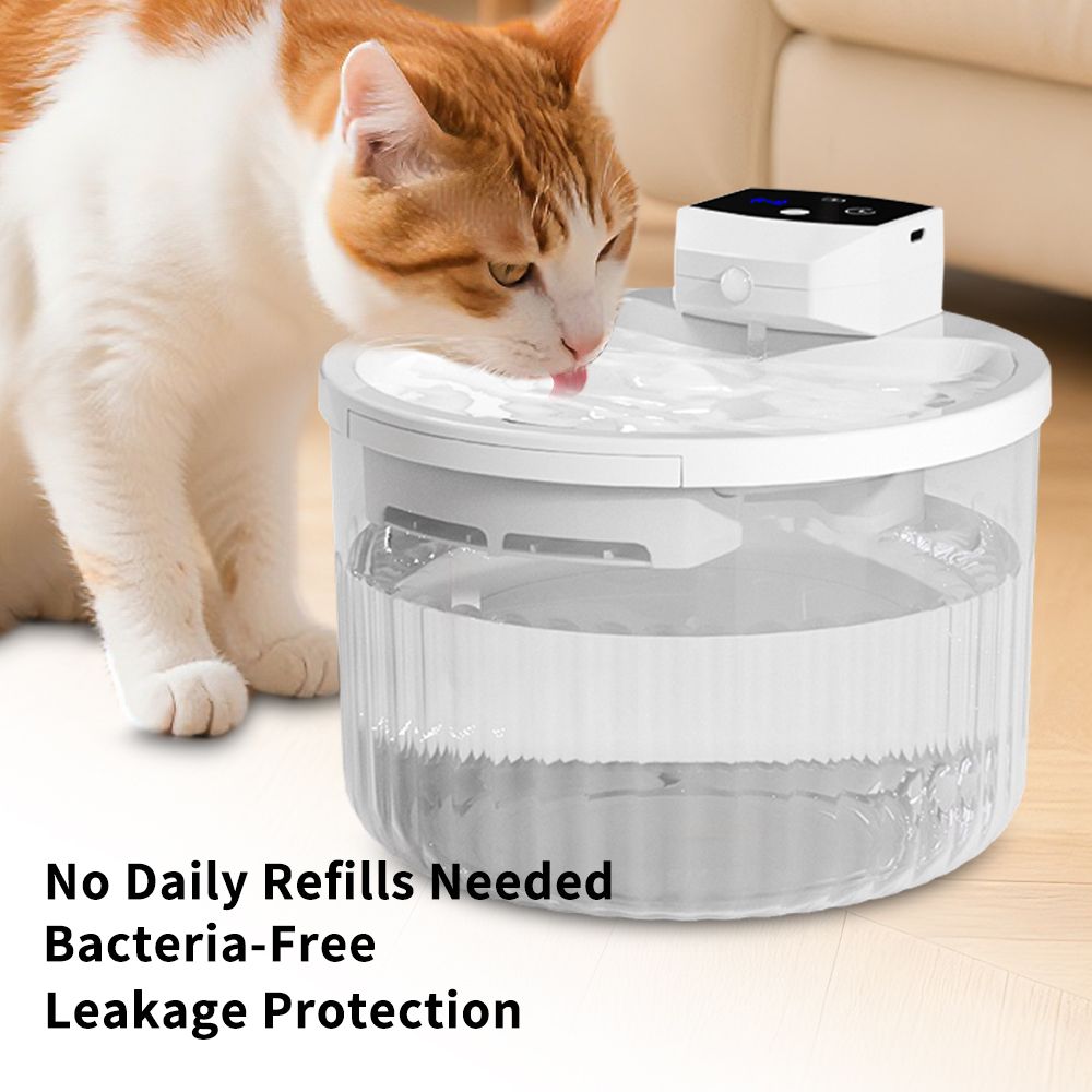 Automatic Pet Water Fountain, 2000mL Large Capacity, Ultra-Quiet Pump